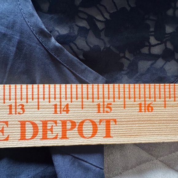 Self Portrait Navy Hudson Lace Cotton Top, size 2 - Picture 11 of 11